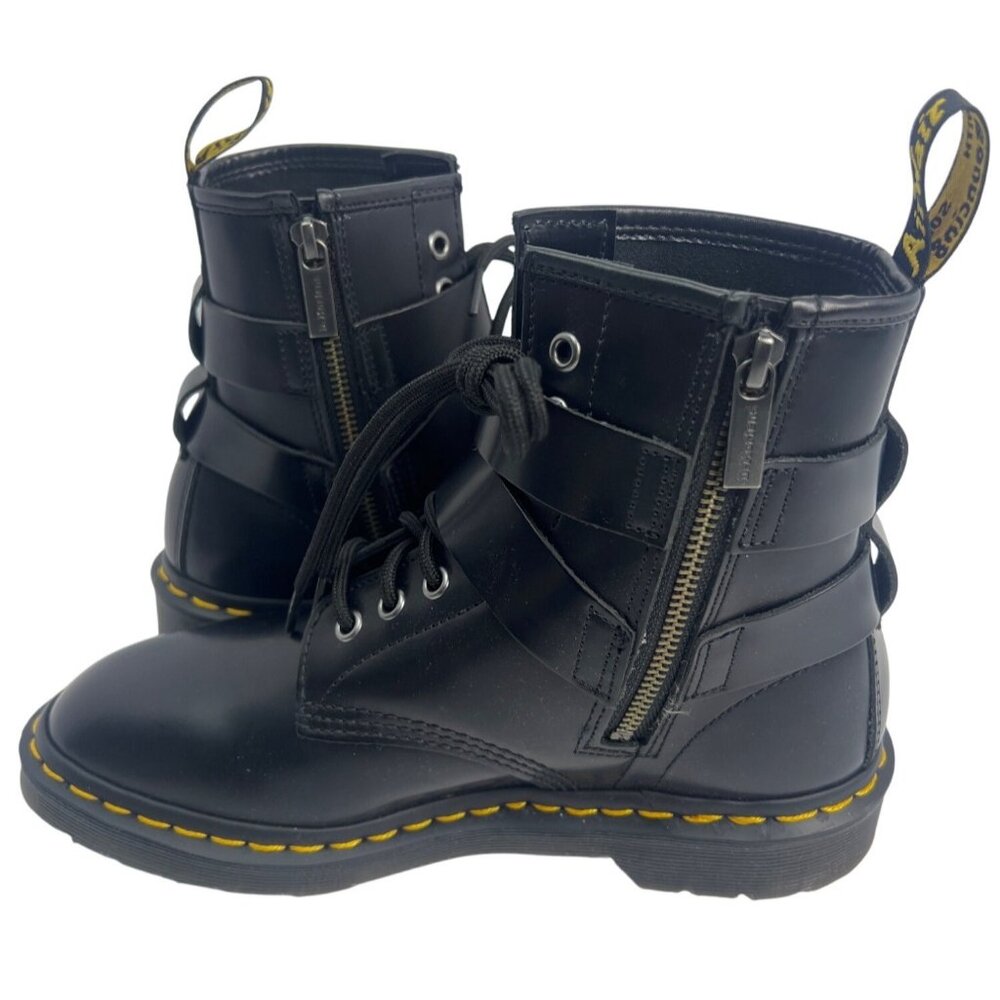 Dr. Martens Cristofor Leather Harness Lace Up Boots EU 38, US Men 6, US L 7, zip - Picture 3 of 12